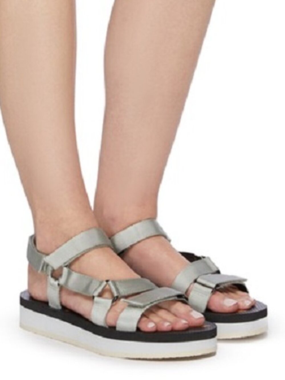 Sam Edelman Mariace Sport Sandals Nylon Strappy Platforms Olive Green Size 8 NEW